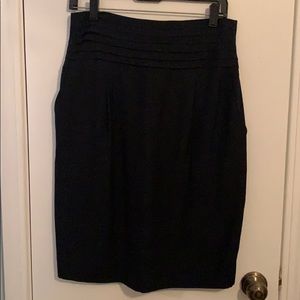 🌻 Anne Klein 100% Silk Navy Skirt